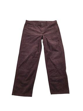 American Eagle Pants Womens 18 Corduroy 90s Straight  Burgundy Jeans